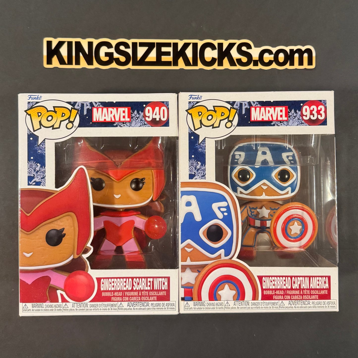 Gingerbread Scarlet Witch and Gingerbread Captain American Combo