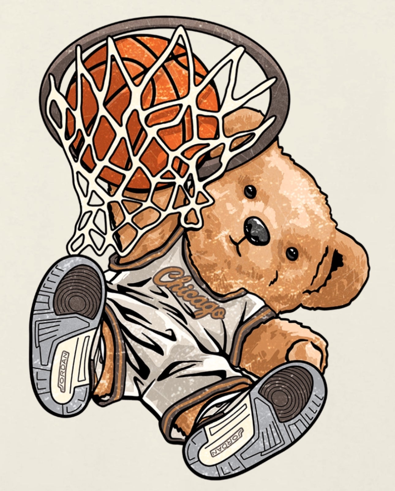 Dunking Bear Air Jordan 3 Retro Palomino