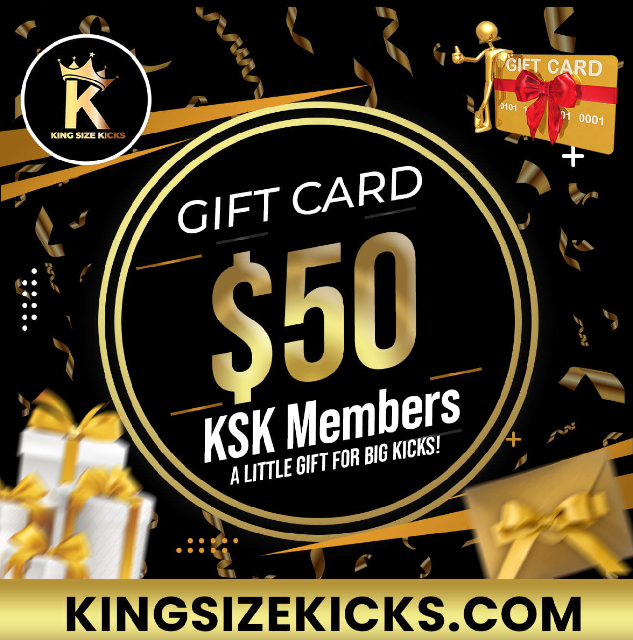 $50 King Size Kicks Membership Card