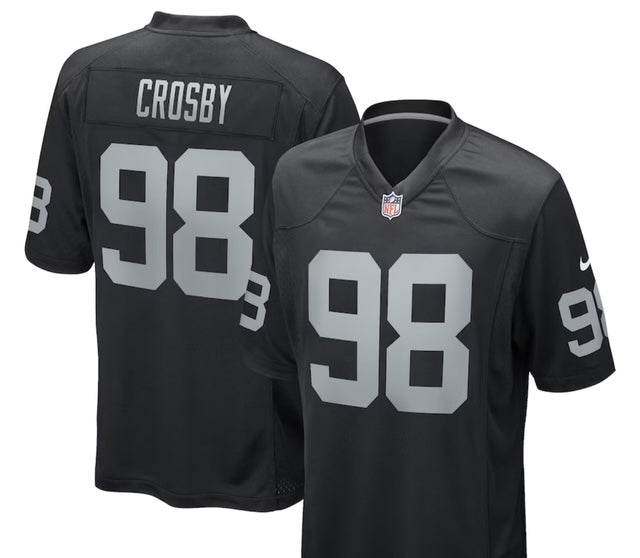 Maxx Crosby #98 Black Jersey