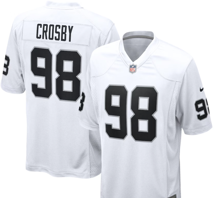 Maxx Crosby #98 Raiders White Jersey