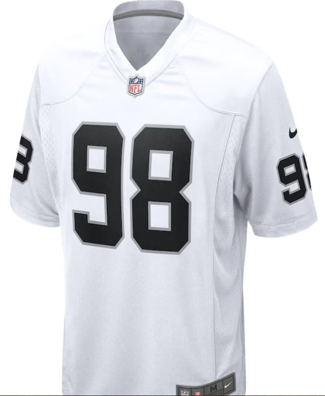 Maxx Crosby #98 Raiders White Jersey