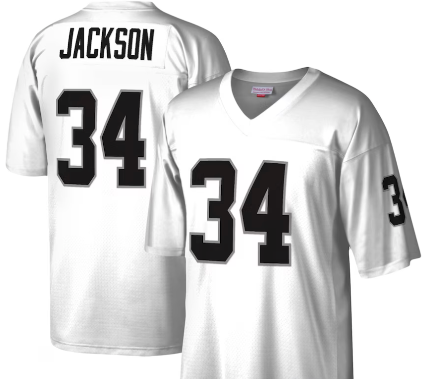 Bo Jackson #34 Raiders White Jersey