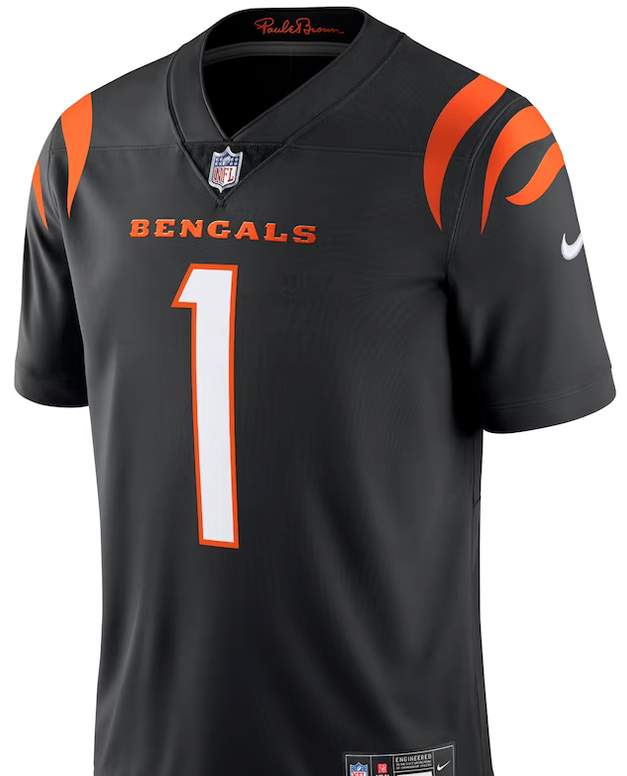 Ja'Marr Chase #1 Cincinnati Bengals Black Jersey