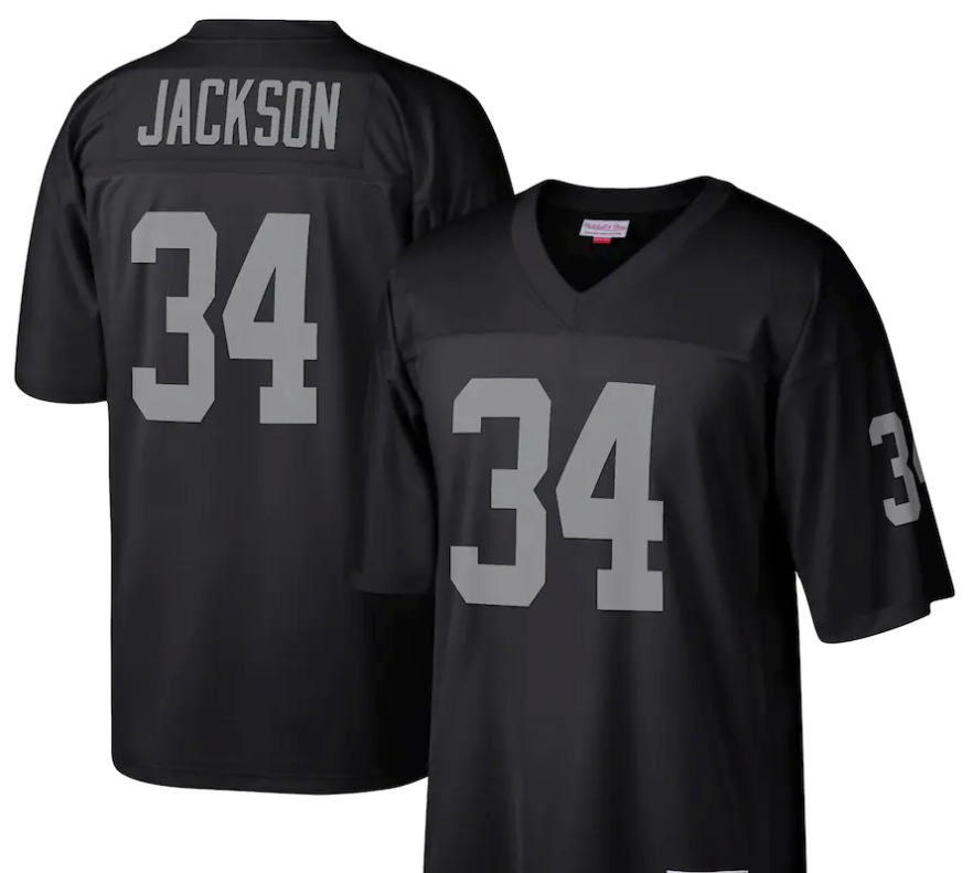 Bo Jackson #34 Raiders Black Jersey