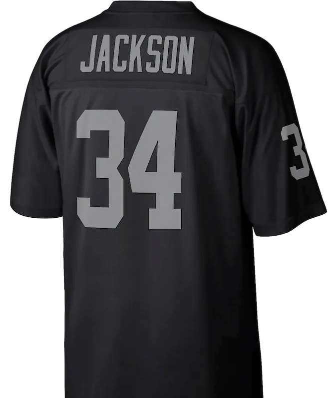 Bo Jackson #34 Raiders Black Jersey