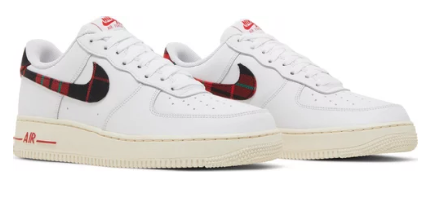 Nike Air Force 1 Low '07 LV8 Tartan Plaid White University Red