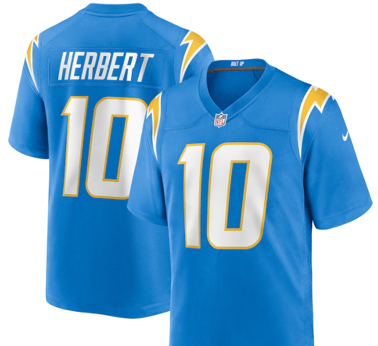 Justin Hurbert #10 LA Chargers Blue 2XL or XL