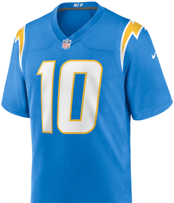 Justin Hurbert #10 LA Chargers Blue 2XL or XL