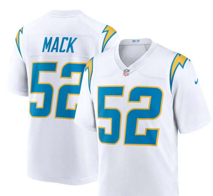 Khalil Mack #52 LA Chargers White 3XL