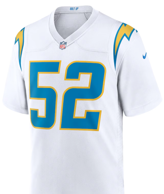 Khalil Mack #52 LA Chargers White 3XL