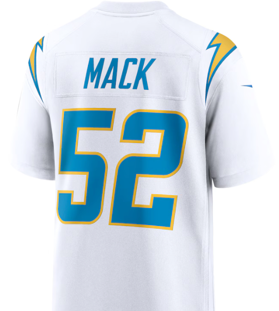 Khalil Mack #52 LA Chargers White 3XL