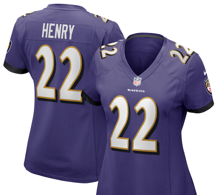 Derrick Henry #22 Womens Ravens Purple