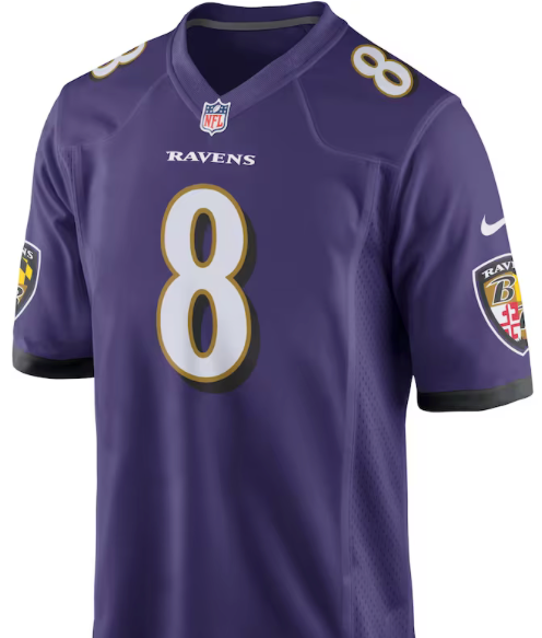 Lamar Jackson #8 Ravens Purple