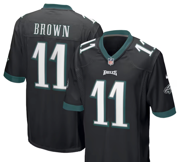 AJ Brown #11 Eagles Black Jersey