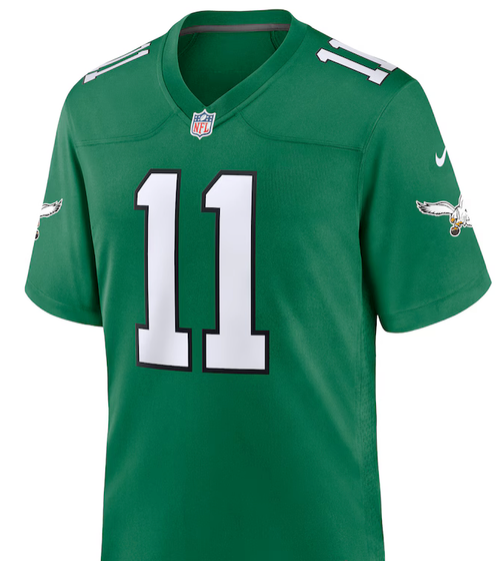 AJ Brown #11 Eagles Kelly Green Jersey