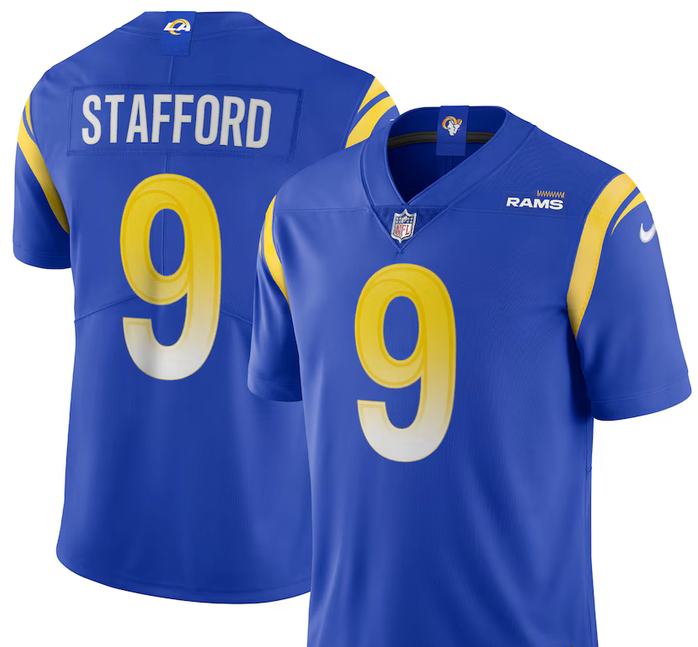#9 Matthew Stafford Los Angeles Rams Blue Jersey