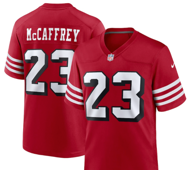 Christian McCaffery #23 49ers Red