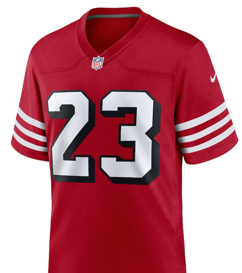 Christian McCaffery #23 49ers Red