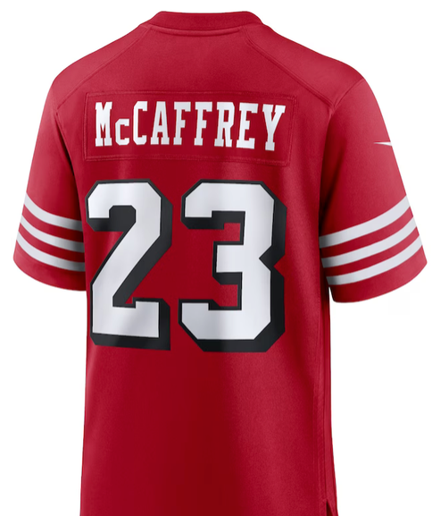 Christian McCaffery #23 49ers Red