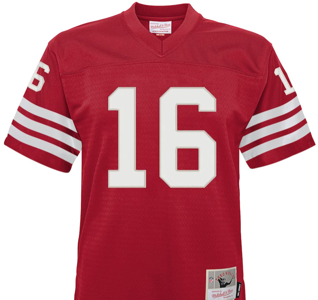 Joe Montana #16 49ers Red Large