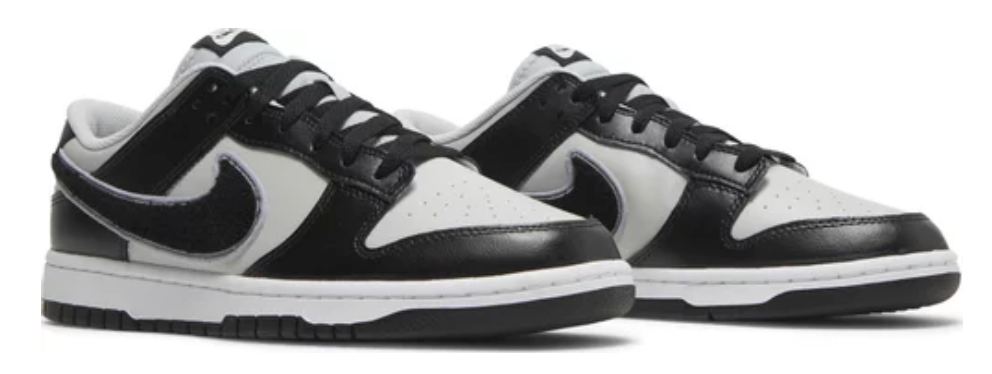 Dunk Low 'Chenille Swoosh - Black Grey Fog'