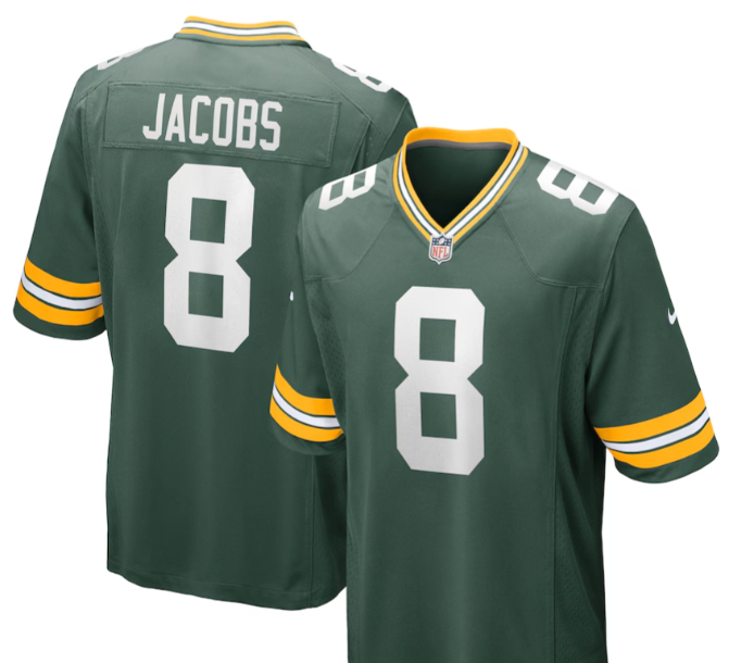 Josh Jachobs #8 Green Bay Packers Green