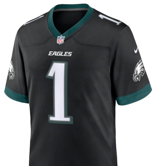 Jalen Hurts #1 Eagles Black Jersey