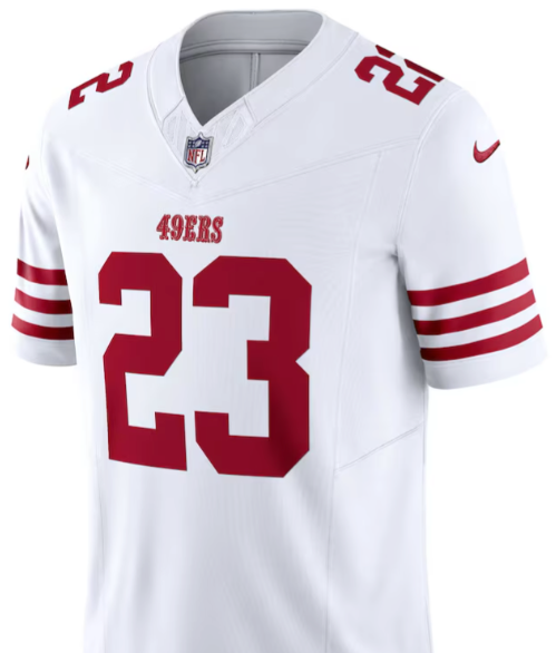 Christian McCaffery #23 49ers White