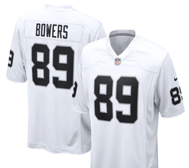 Brock Bowers #89 Raiders White Jersey