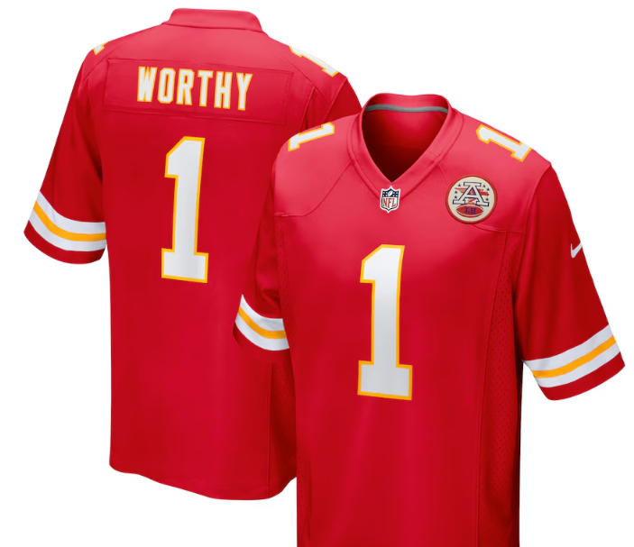 Xavier Worthy #1 Kansas City Chiefs Red