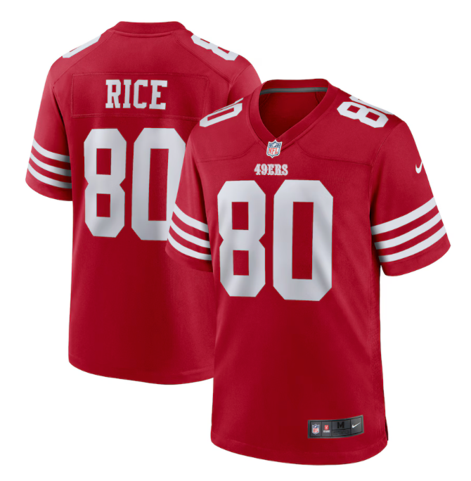 Jerry Rice #80 49ers Red