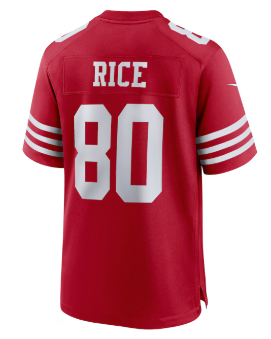 Jerry Rice #80 49ers Red