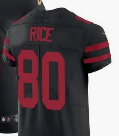 Jerry Rice #80 49ers Black