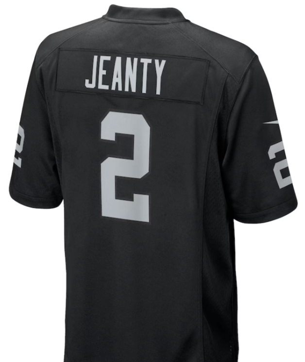 Ashton Jeanty #2 Las Vegas Raiders Black