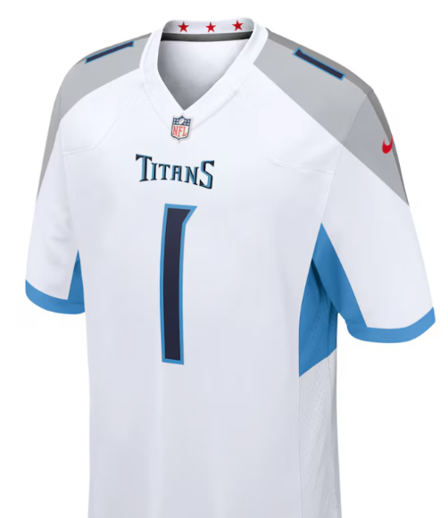 Cameron Ward #1Tennessee Titans White