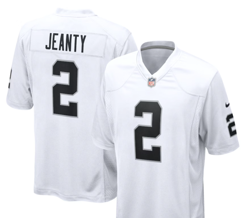 Ashton Jeanty #2 Las Vegas Raiders White