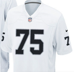 Howie Long #75 Raiders Black Jersey White