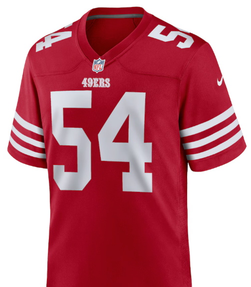 Fred Warnor #54 49ers Red