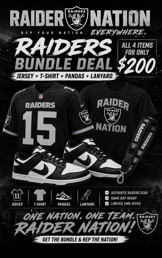 $200 Raider Bundle (Pandas Dunks, Jersey, Landyard and T-Shirt)