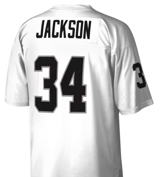Bo Jackson #34 Raiders White Jersey
