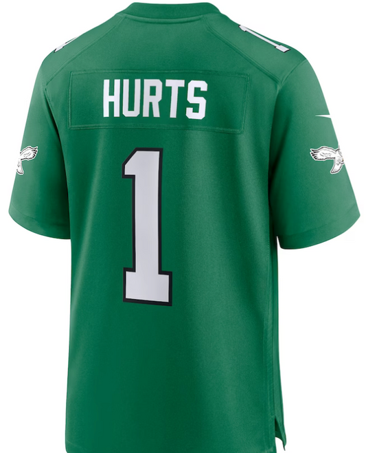 Jalen Hurts  #1 Eagles Kelly Green Jersey
