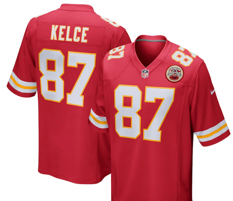 Travis Kelce #87 Kansas City Chiefs Red 2XL