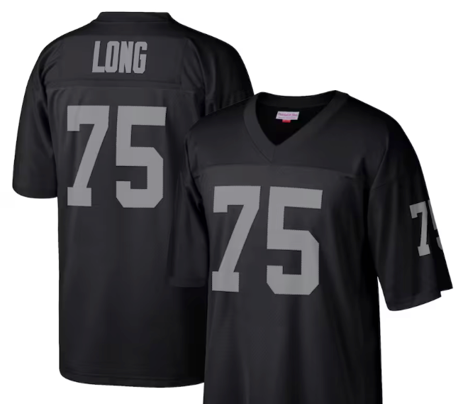 Howie Long #75 Raiders Black Jersey