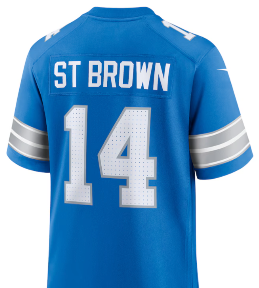 Amon-Ra St. Brown  #14 Lions Blue