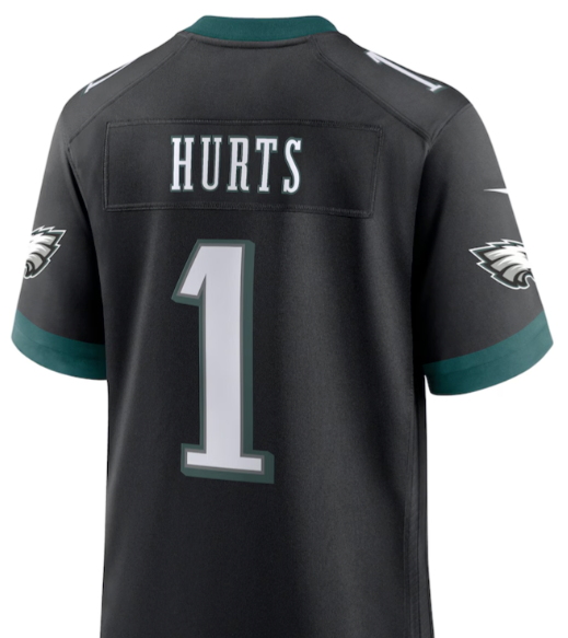 Jalen Hurts  #1 Eagles Black Jersey