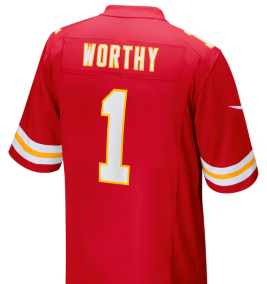 Xavier Worthy #1 Kansas City Chiefs Red