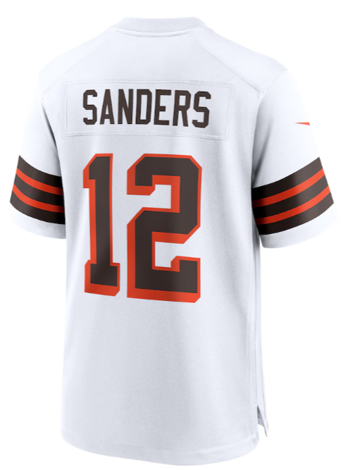 Shedeur Sanders #12 Cleveland Browns White