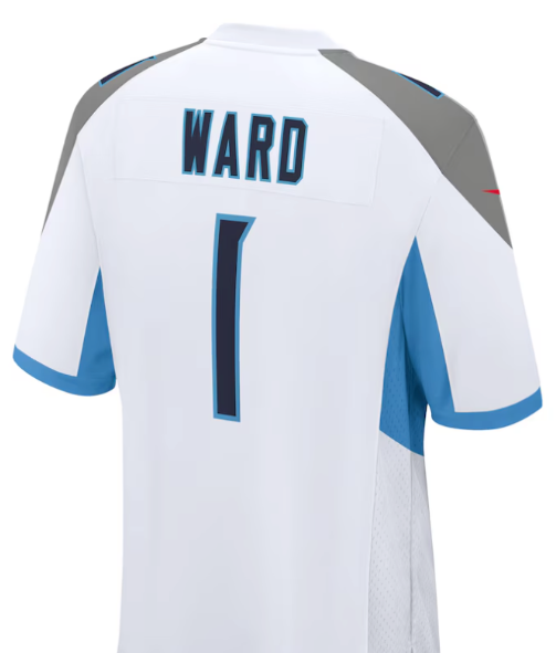 Cameron Ward #1Tennessee Titans White