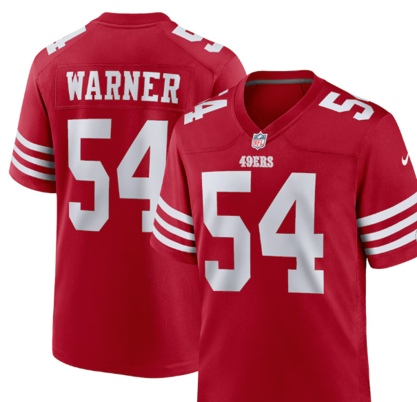 Fred Warnor #54 49ers Red